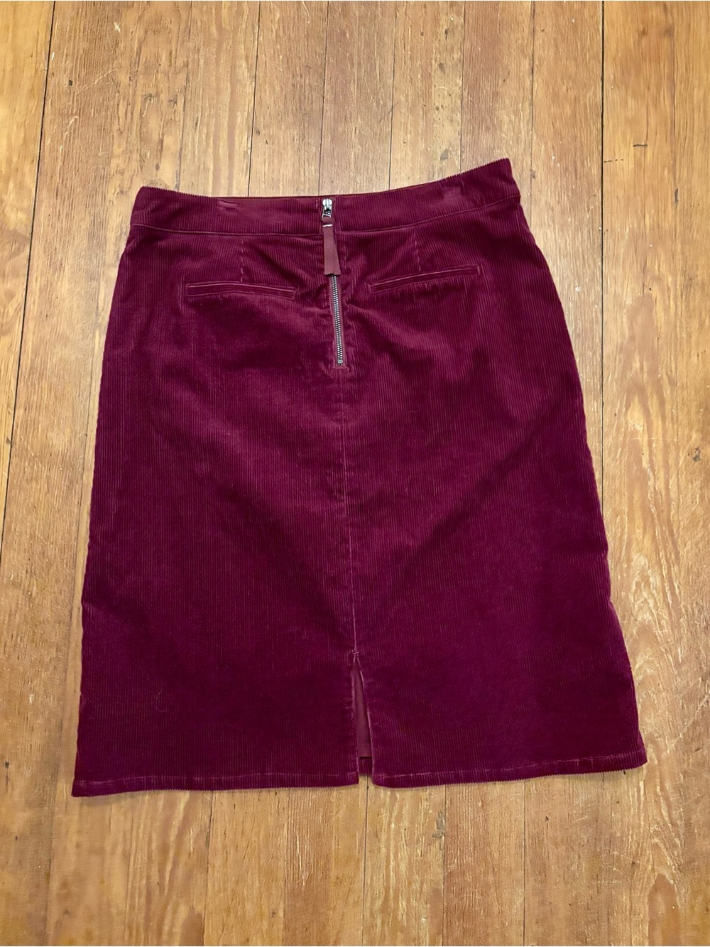 Boden Burgundy Corduroy A-Line Skirt